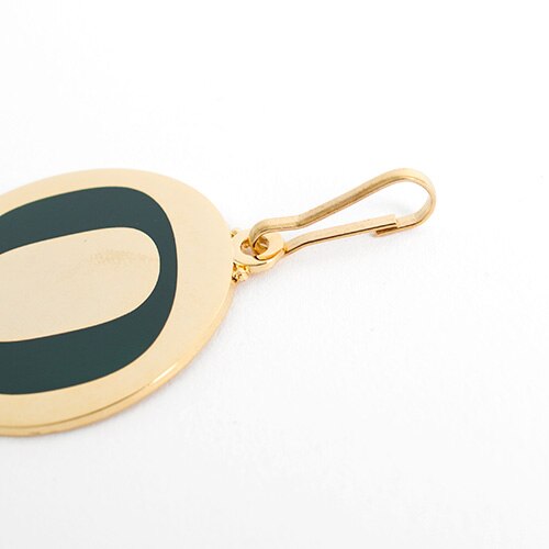 Classic Oregon O, Gold & Green, Zipper, Pull, Keychain